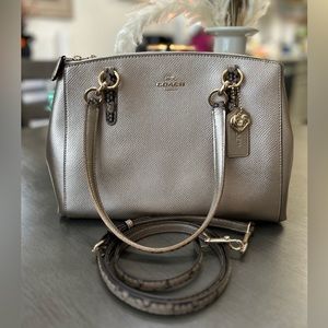 Coach Metallic Silver Handbag
